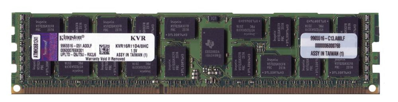 KVR16R11D4/8HC Kingston ValueRam 8GB PC3-12800 DDR3-1600MHz ECC Registered  CL11 240-Pin DIMM Dual Rank x4 Memory Module (Hynix C)