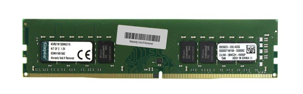 KVR21N15D8K2/16 Kingston 16GB Kit (2 X 8GB) PC4-17000 DDR4-2133MHz