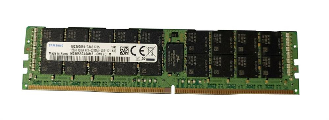 M386AAG40AM3-CWE Samsung 128GB PC4-25600 DDR4-3200MHz Registered ECC CL22 288-Pin Load Reduced DIMM 1.2V Quad Rank Memory Module