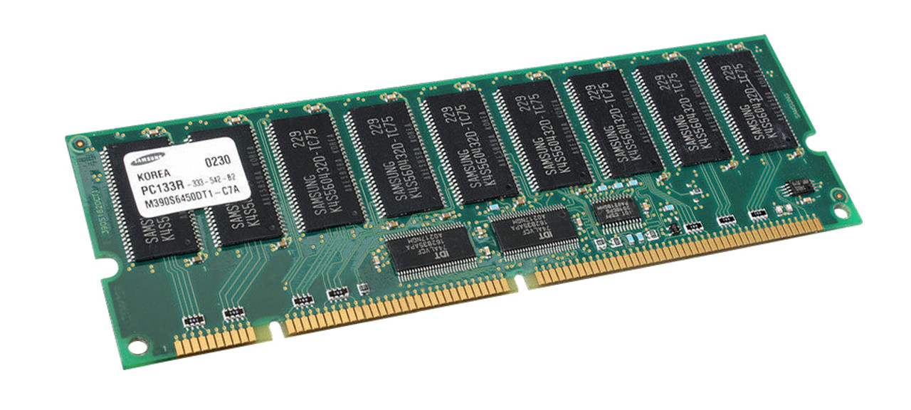 M390S6450DT1-C7A Samsung 512MB PC133 133MHz ECC Registered CL3 3.3V 168-Pin DIMM Memory Module