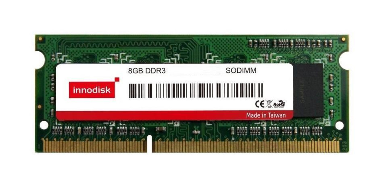M3S0-8GSSDCQE Innodisk 8GB PC3-14900 DDR3-1866MHz non-ECC Unbuffered CL13 204-Pin SoDimm Dual Rank Memory Module