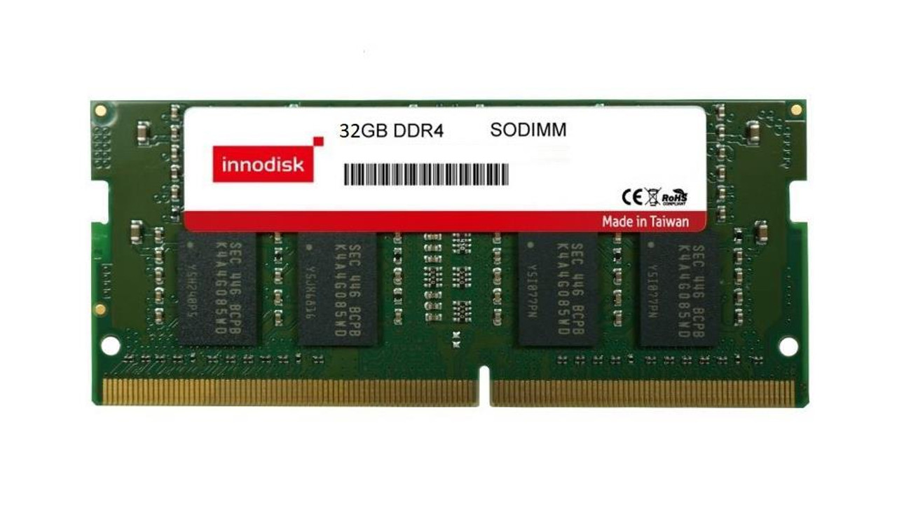 M4S0-BGS2O5IK Innodisk 32GB PC4-21300 DDR4-2666MHz non-ECC Unbuffered CL19 260-Pin SoDimm 1.2V Dual Rank Memory Module