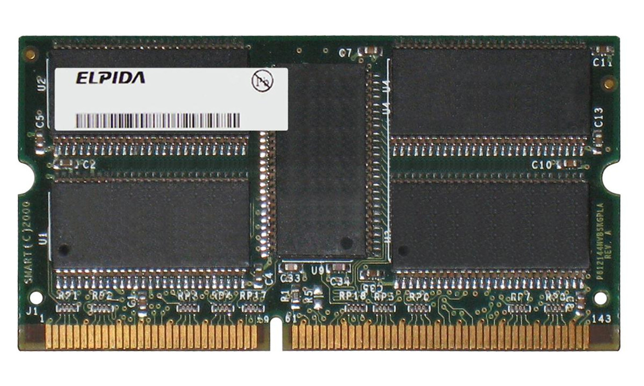 MC-458CA721ESA-A80 Elpida 64MB PC100 100MHz ECC Unbuffered CL2 144-Pin SoDimm Origianl Memory Module