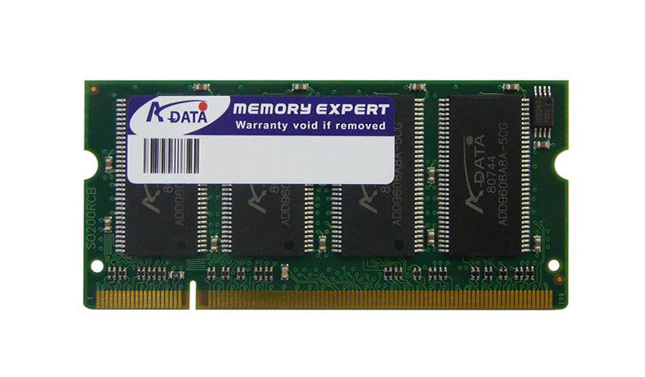 MDOAD5F3G3460D1E02 ADATA 512MB PC3200 DDR-400MHz non-ECC Unbuffered CL3 200-Pin SoDimm 2.5V Memory Module
