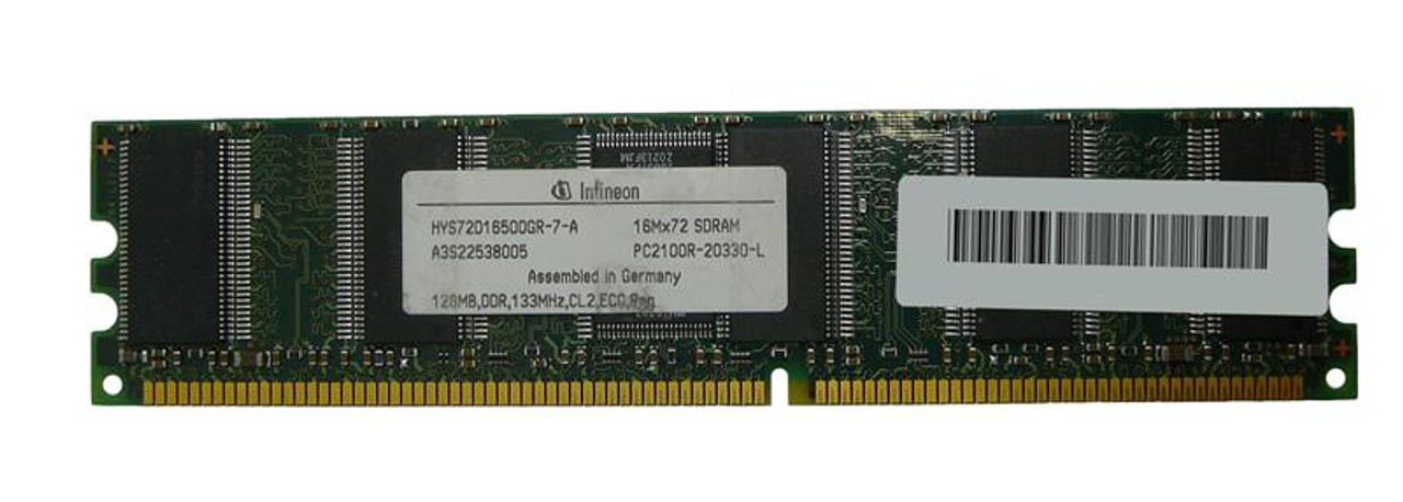 MICPC123123PE Edge Memory 128MB PC2100 DDR-266MHz Registered ECC CL2.5 184-Pin DIMM 2.5V Memory Module
