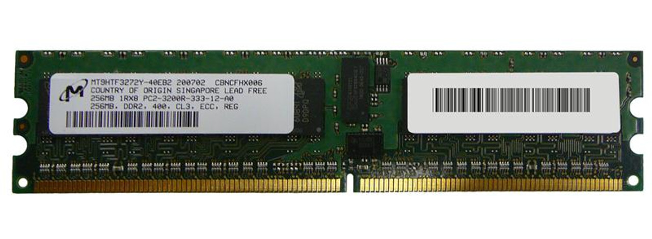 MT9HTF3272Y-40EB2-06 Micron 256MB PC2-3200 DDR2-400MHz ECC Registered CL3 240-Pin DIMM Single Rank Memory Module