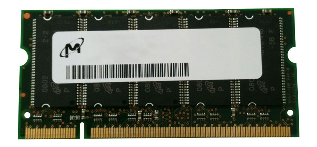 MT9VDDT6472PHIY-335F2 Micron 512MB PC2700 DDR-333MHz ECC CL2.5 200-Pin SoDimm Single Rank Memory Module