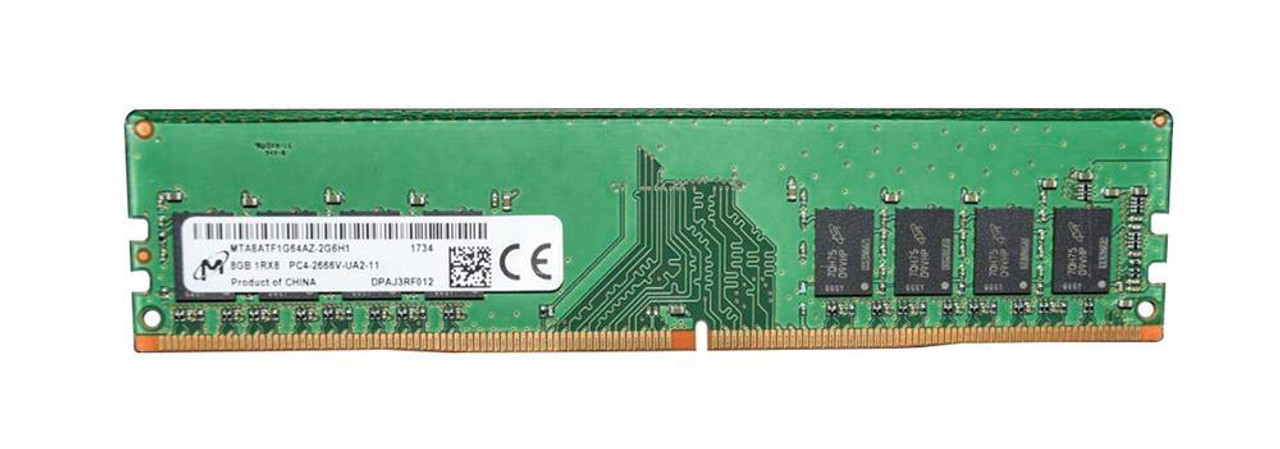 MTA8ATF1G64AZ-2G6H1 Micron 8GB PC4-21300 DDR4-2666MHz non-ECC Unbuffered CL19 288-Pin DIMM 1.2V Single Rank Memory Module