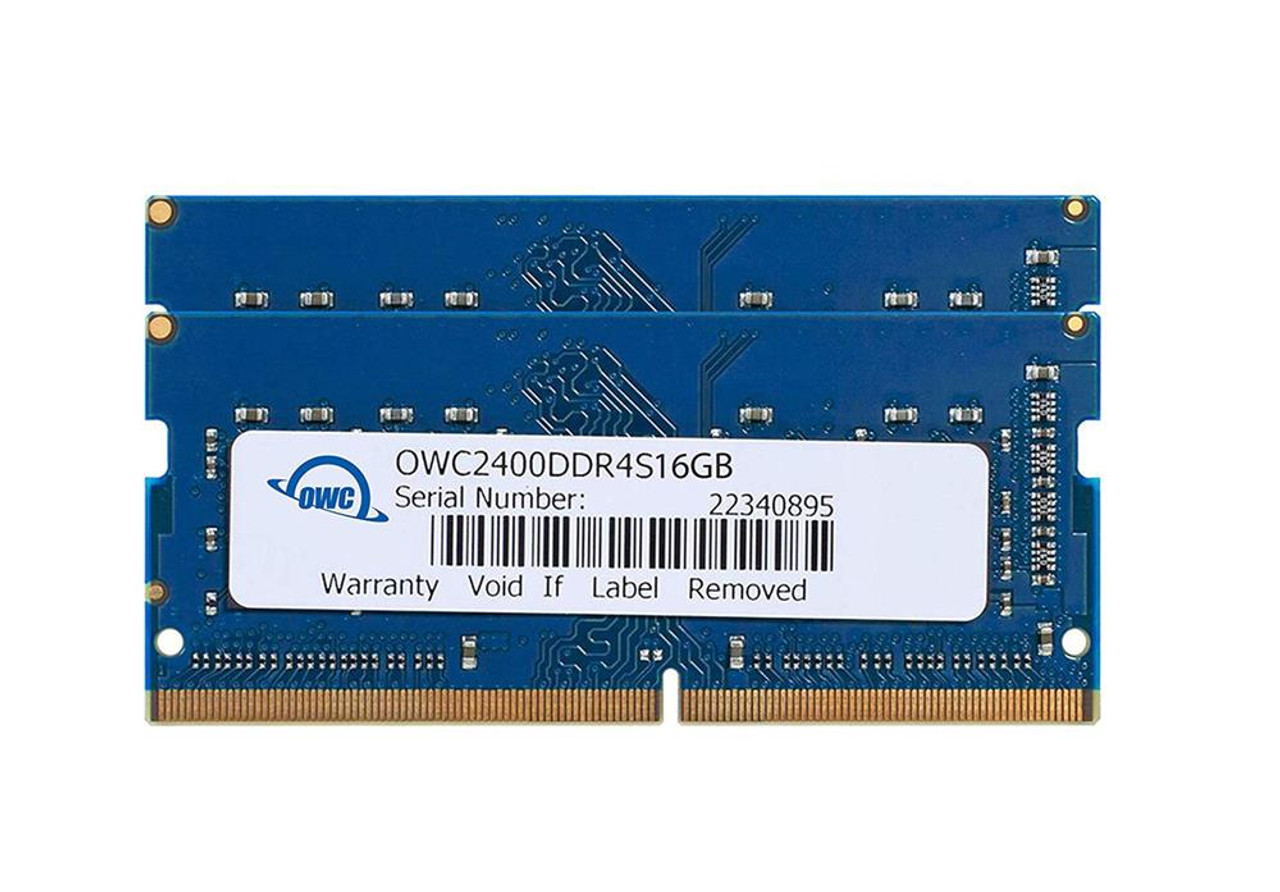 OWC2400DDR4S16P OWC 16GB Kit (2 X 8GB) PC4-19200 DDR4-2400MHz non-ECC Unbuffered CL17 260-Pin SoDimm 1.2V Dual Rank Memory