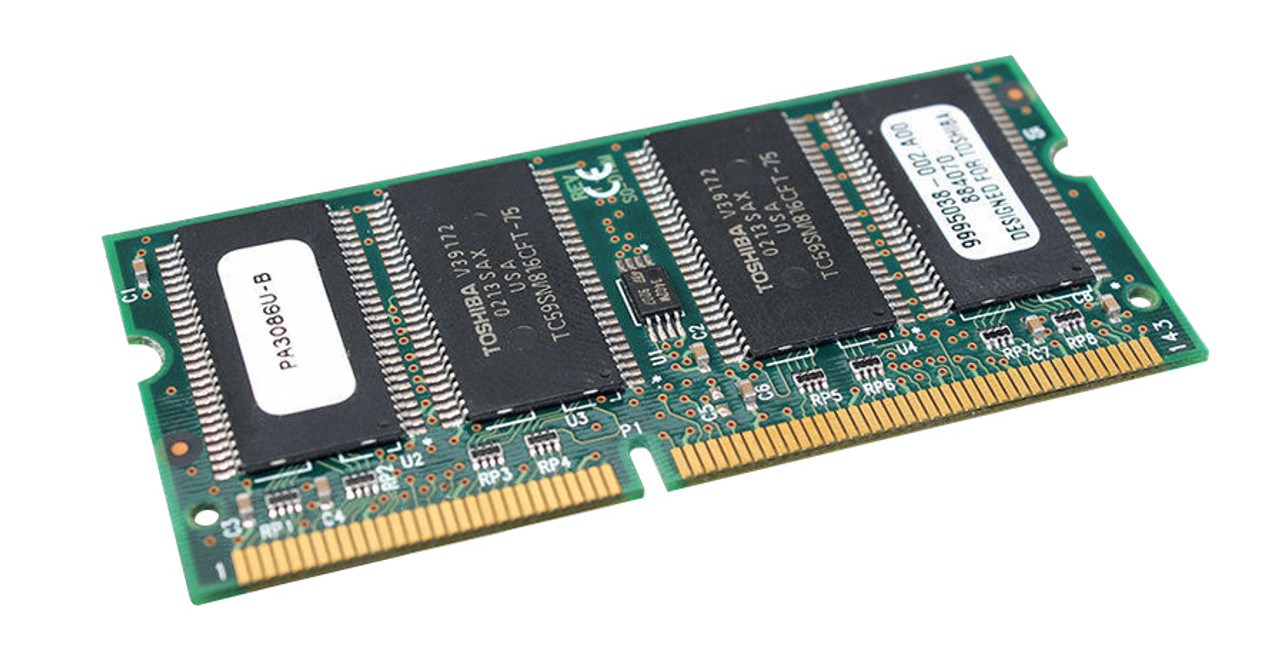 PA3086U-B Toshiba 256MB PC133 133MHz non-ECC Unbuffered CL3 144-Pin SoDimm Memory Module