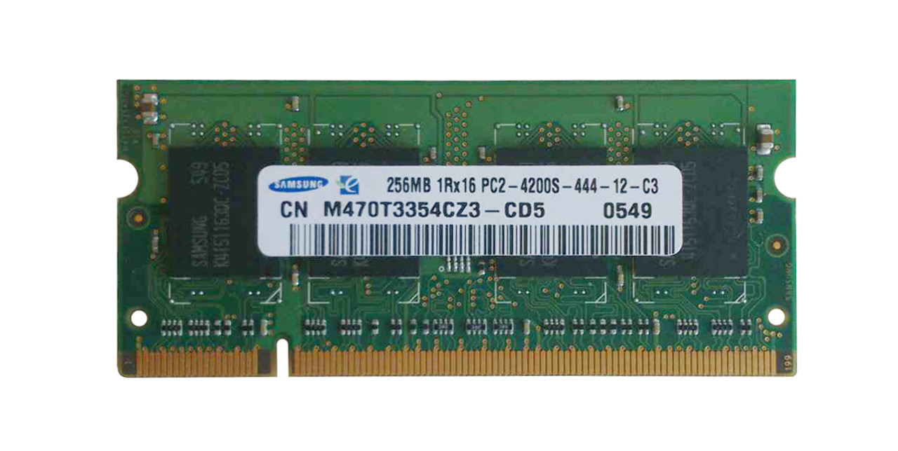 PEIBM73P3840-PE Edge 256MB PC2-4200 DDR2-533MHz non-ECC Unbuffered CL4 200-Pin SoDimm Single Rank Memory Module