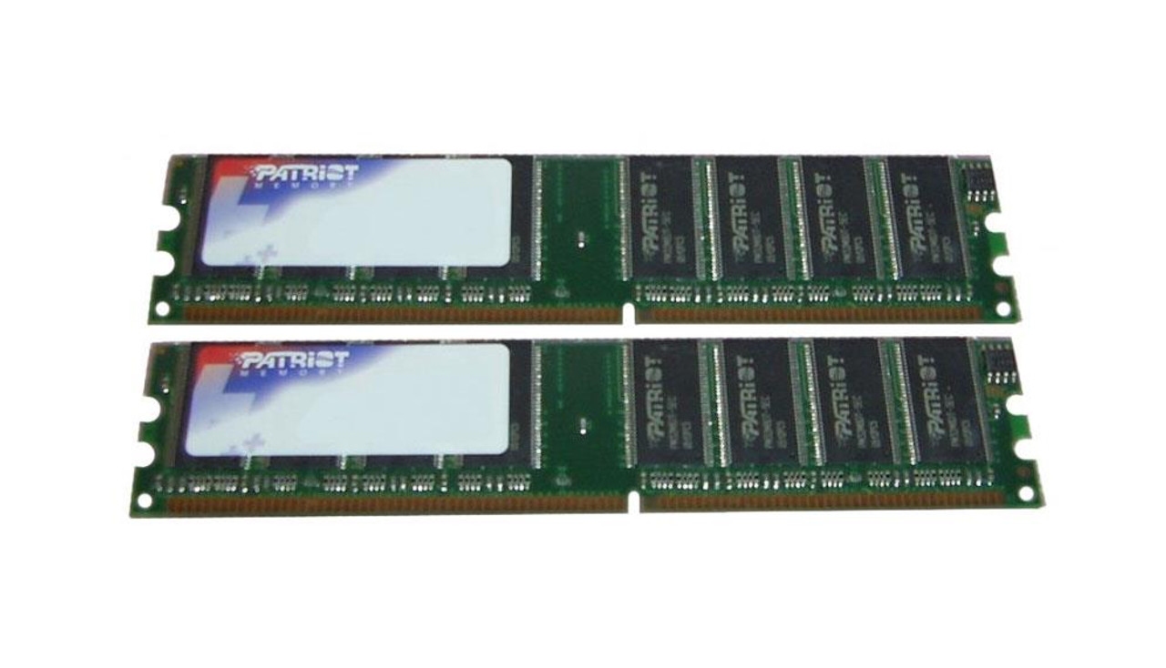PSD1G3331ERK Patriot 1GB Kit (2 X 512MB) PC2700 DDR-333MHz Registered ECC CL2.5 184-Pin DIMM 2.5V Memory