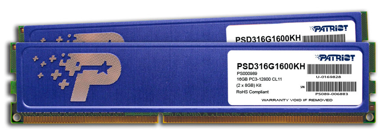 PATRIOT PSD316G1600KH DDR3 16GB 1600Mhz-