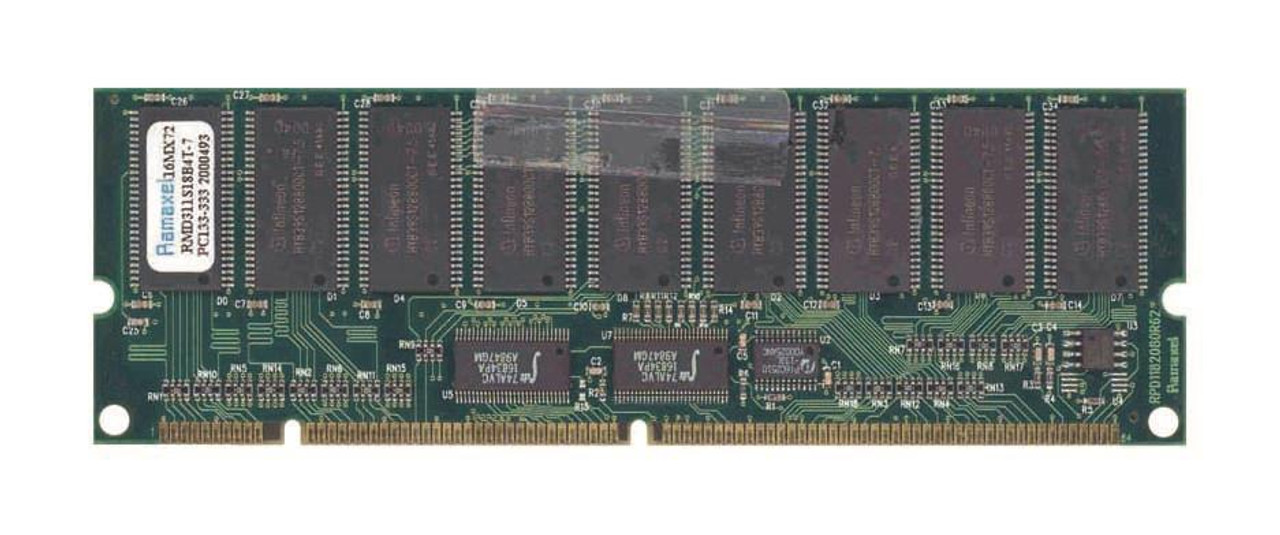 RMD311S18B4T-7 Ramaxel 128MB PC133 133MHz ECC Registered CL3 168-Pin DIMM Memory Module