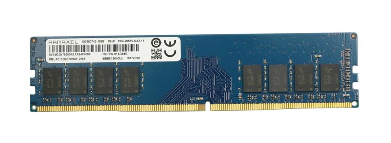 RMUA5110ME78HAF-2666 Ramaxel 8GB PC4-21300 DDR4-2666MHz non-ECC Unbuffered CL19 288-Pin DIMM 1.2V Single Rank Memory Module