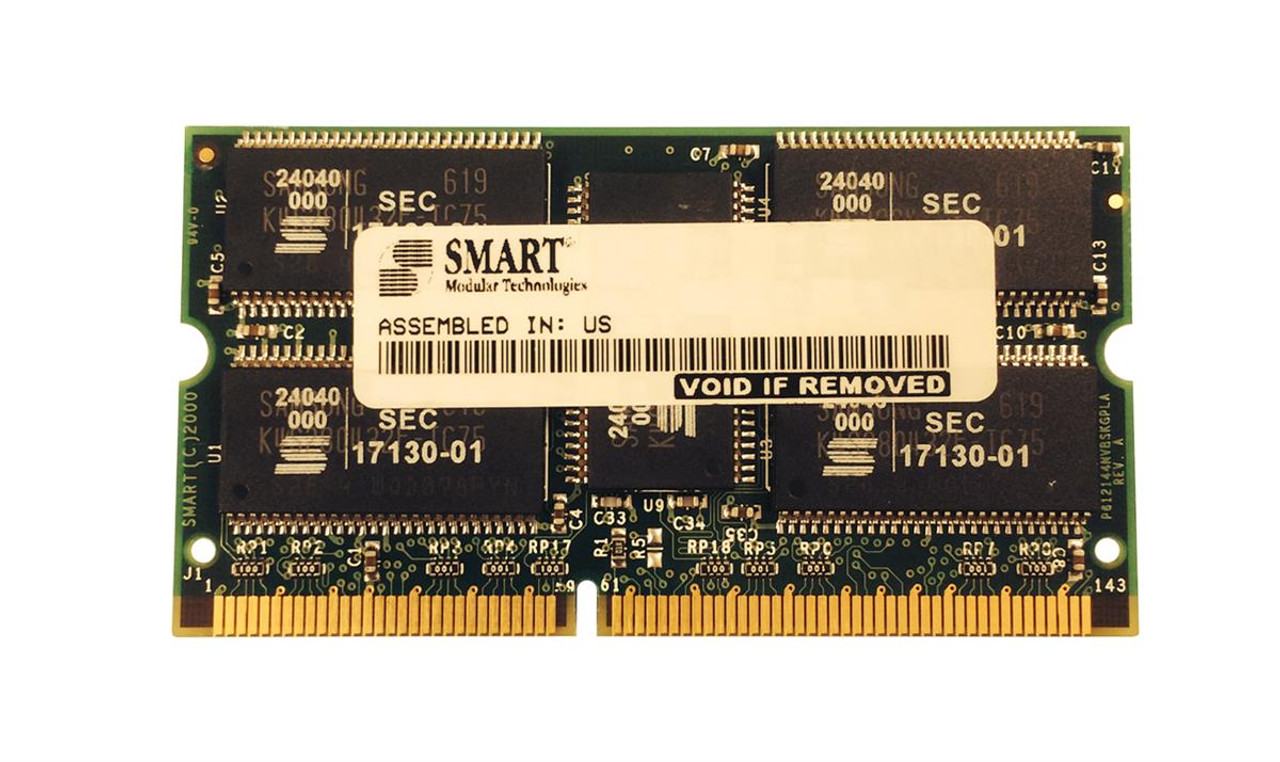 SG572088574CW3RSN2 Smart Modular 64MB PC100 100MHz ECC Unbuffered CL2 144-Pin SoDimm Origianl Memory Module