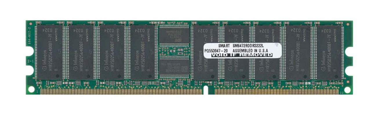 SM6472RDDR3222L Smart Modular 512MB PC2100 DDR-266MHz Registered ECC CL2.5 184-Pin DIMM 2.5V Memory Module