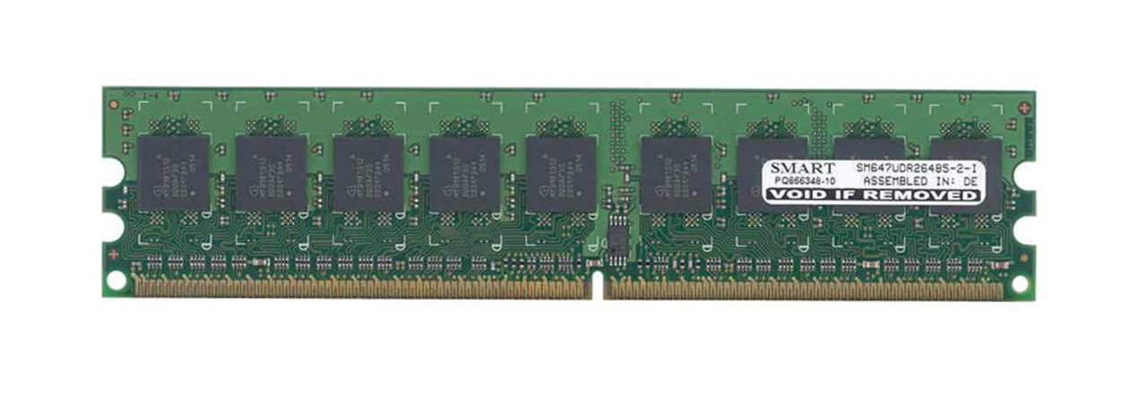 SM647UDR26485-2-I Smart Modular 512MB PC2-5300 DDR2-667MHz ECC Unbuffered CL5 240-Pin DIMM Single Rank Memory Module