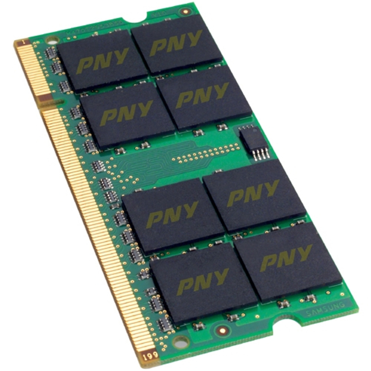 SODI10512N/5300 PNY 512MB PC2-5300 DDR2-667MHz non-ECC Unbuffered CL5 200-Pin SoDimm Single Rank Memory Module