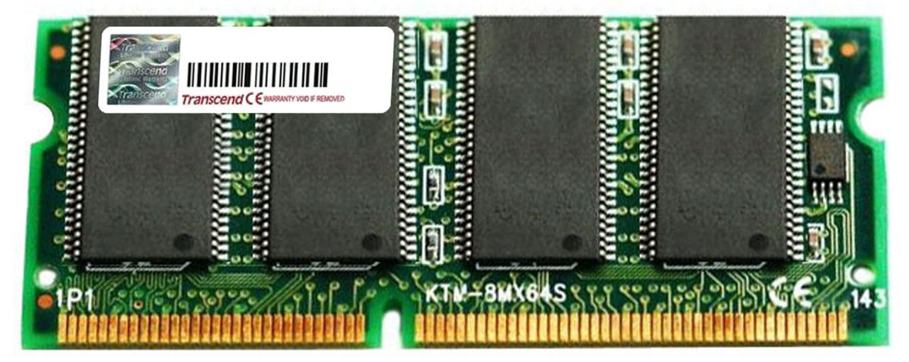 TS128MSYR505 Transcend 128MB PC100 100MHz non-ECC Unbuffered CL2 144-Pin SoDimm Memory Module