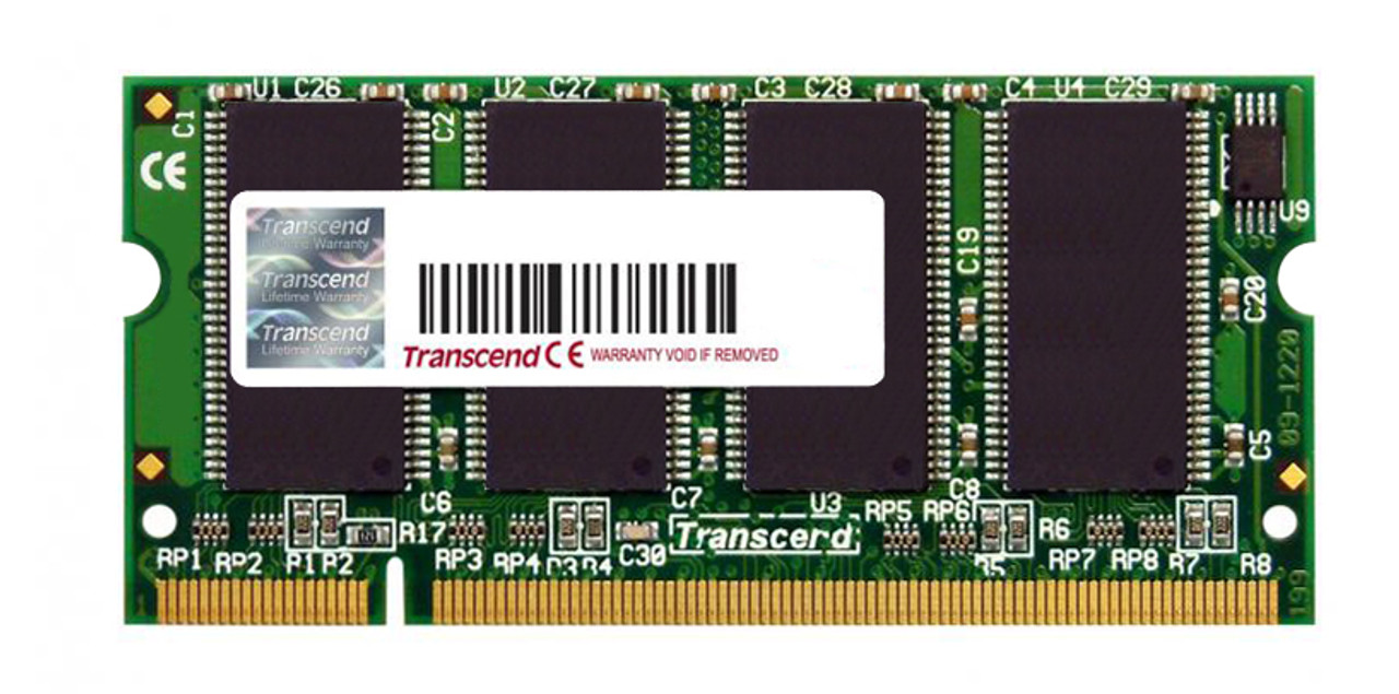 TS3DSF12202-6S Transcend 256MB PC2700 DDR-333MHz non-ECC Unbuffered CL2.5 200-Pin SoDimm Memory Module