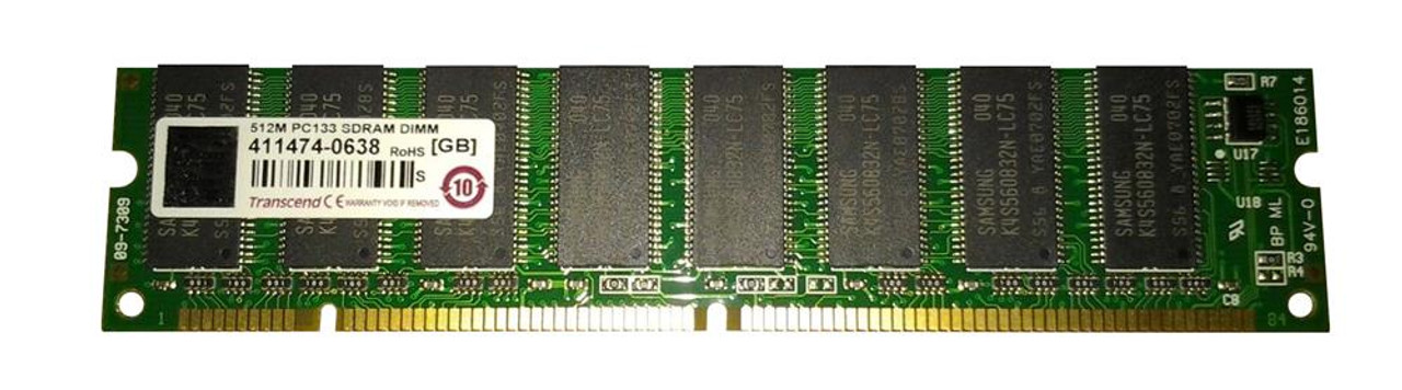 TS512MNEM034 Transcend 512MB PC133 133MHz non-ECC Unbuffered CL3 168-Pin DIMM Memory Module