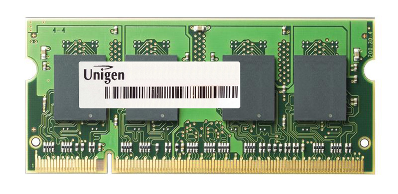 UG64T6400L8SU-4AO Unigen 512MB PC2-3200 DDR2-400MHz non-ECC Unbuffered CL3 200-Pin SoDimm Single Rank Memory Module