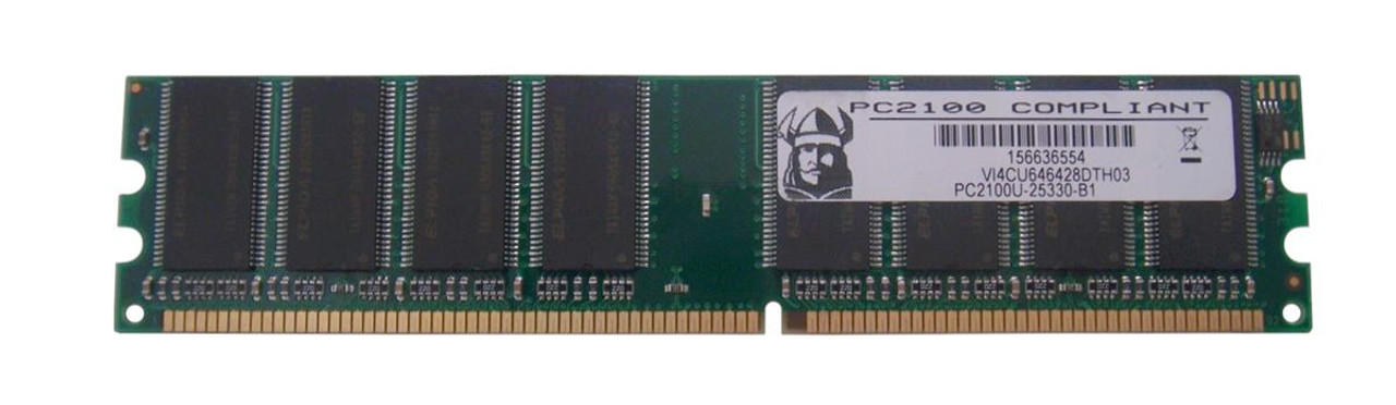 VI4CU646428DTH03 Viking 512MB PC2100 DDR-266MHz non-ECC Unbuffered CL2.5 184-Pin DIMM 2.5V Memory Module