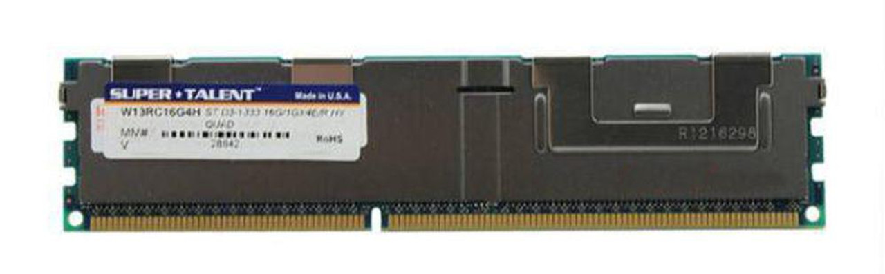 W13RC16G4H Super Talent 16GB PC3-10600 DDR3-1333MHz ECC Registered CL9  240-Pin DIMM Dual Rank Memory Module