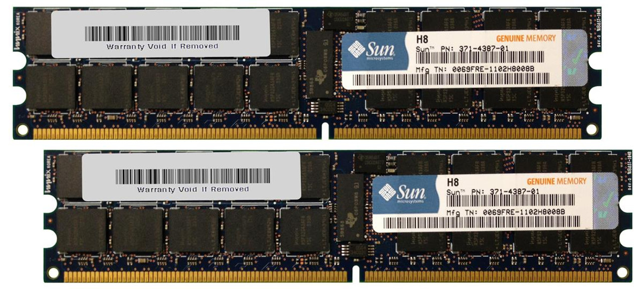 X4287A Sun 16GB Kit (2 X 8GB) PC2-5300 DDR2-667MHz ECC Registered CL5 240-Pin DIMM Dual Rank Memory