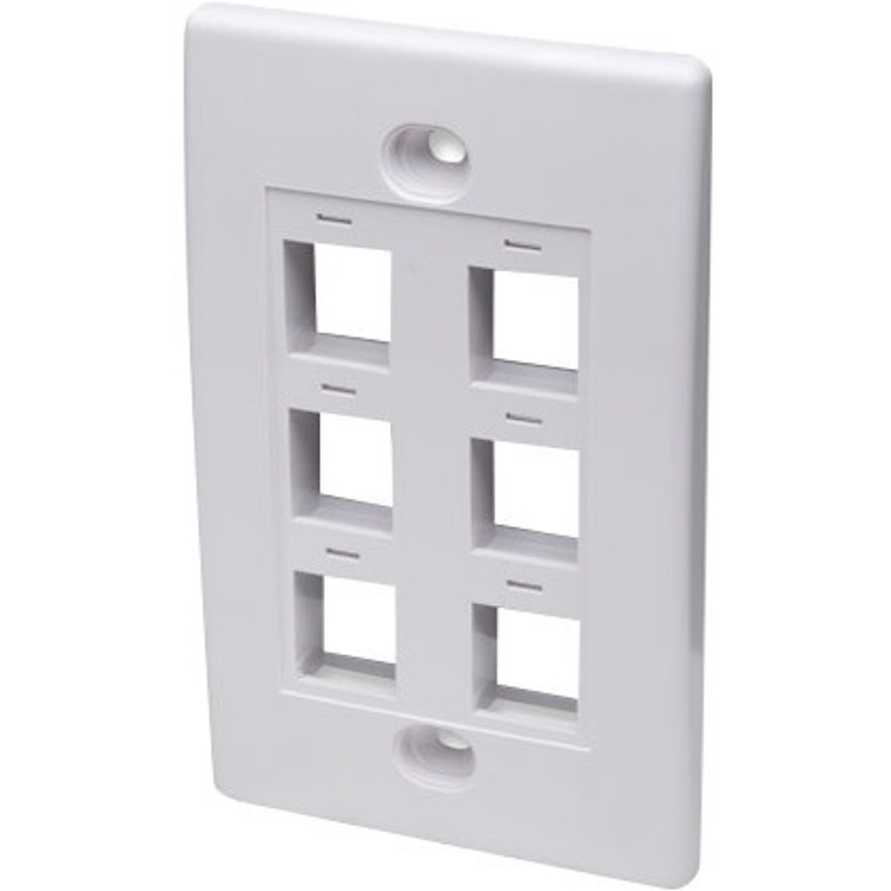 163323 Intellinet Network 6 Outlet White Wall Plate