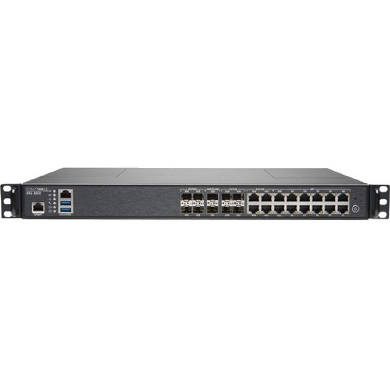 01-SSC-1937 SonicWall NSA 3650 Network Security/Firewall Appliance 16 Port 1000Base-T, 10GBase-X Gigabit Ethernet DES, 3DES, AES (128-bit), AES (192-bit), AES