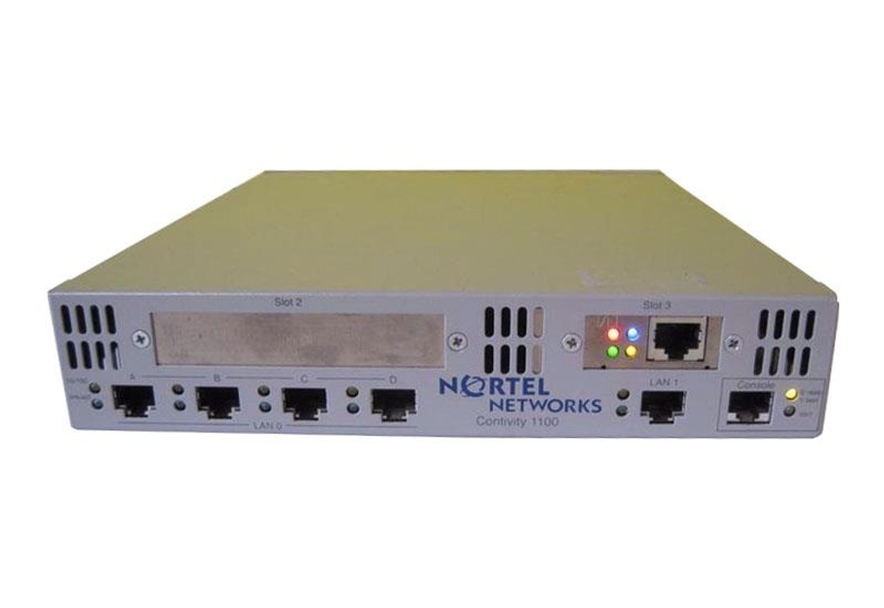 RMDM1401155 Nortel Vpn Router Contivity 1100 T1/E1 Wan Bndl 5 Tunnels T1/Ft1 E1/Fe1 G.703 Card Adv Routing 10/100 Enet 4-Port 1 Pci Slot Ext (Refurbished)