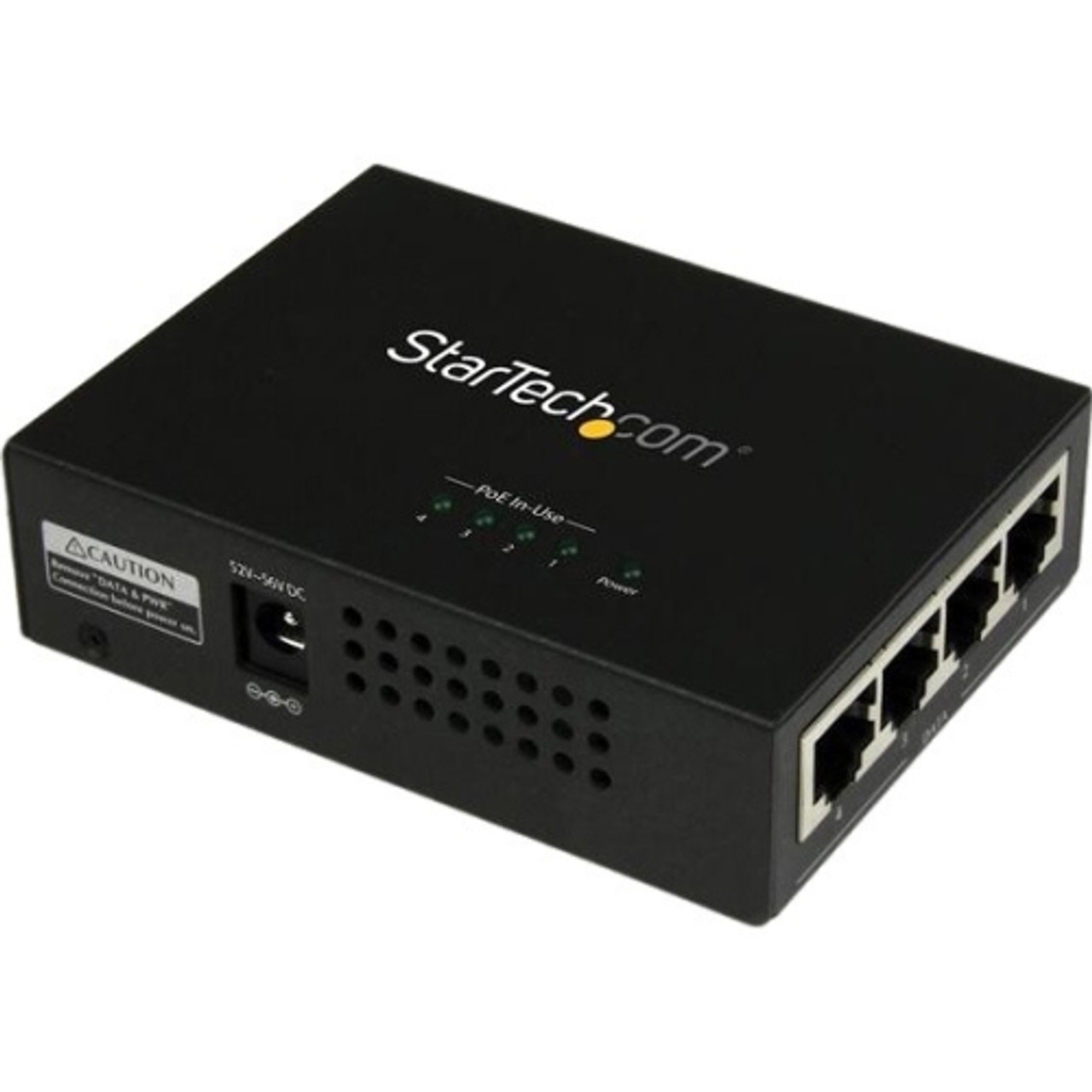 POEINJ4G StarTech 4 Port Gigabit Midspan PoE+ Injector 802.3at and 802.3af