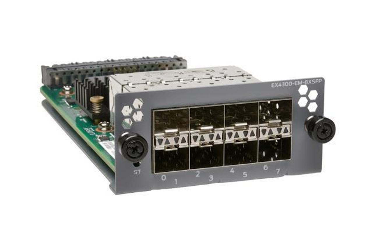 Refurbished: Juniper EX-UM-8X8SFP EX4300 8-Port 1GbE/10GbE SFP+ Uplink  Module for EX4300-32F and EX4300-32F-DC 