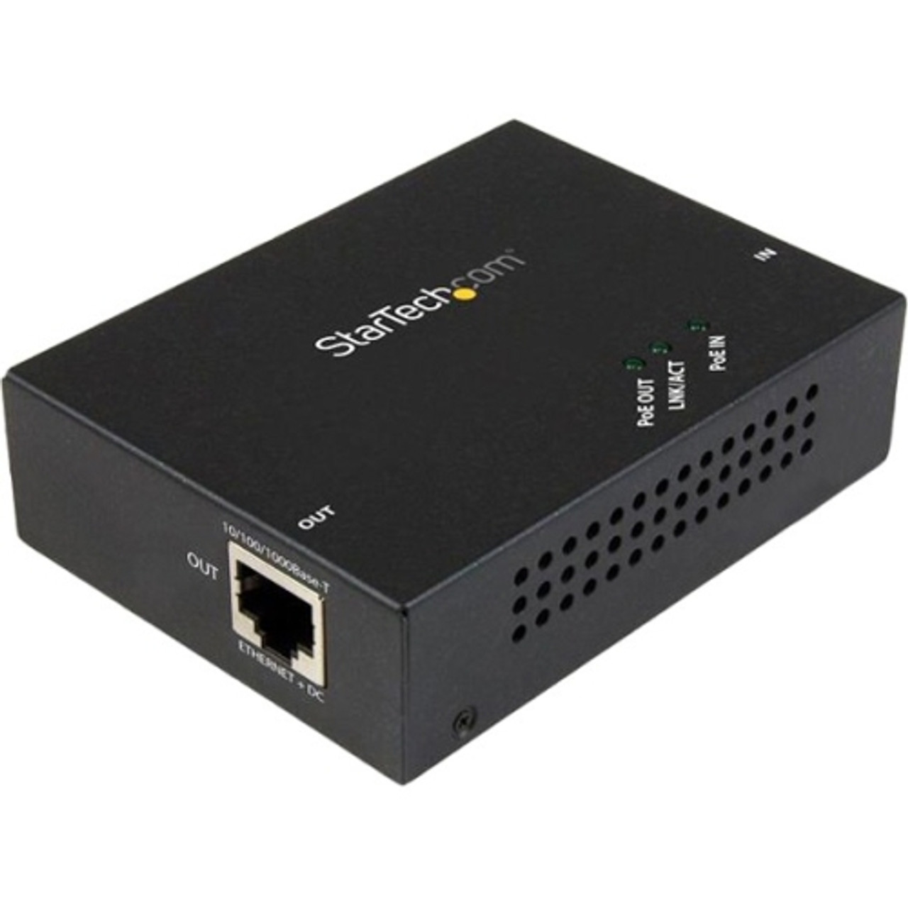 POEEXT1GAT StarTech 1 Port Gigabit PoE+ Extender 802.3at and 802.3af 100 m (330 ft) Power over Ethernet Extender PoE Repeater Network Extender