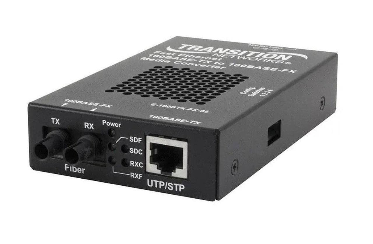 E-100BTX-FX-05(101HT) Transition Networks Fast Ethernet Extended Temperature Stand-Alone Media Converters