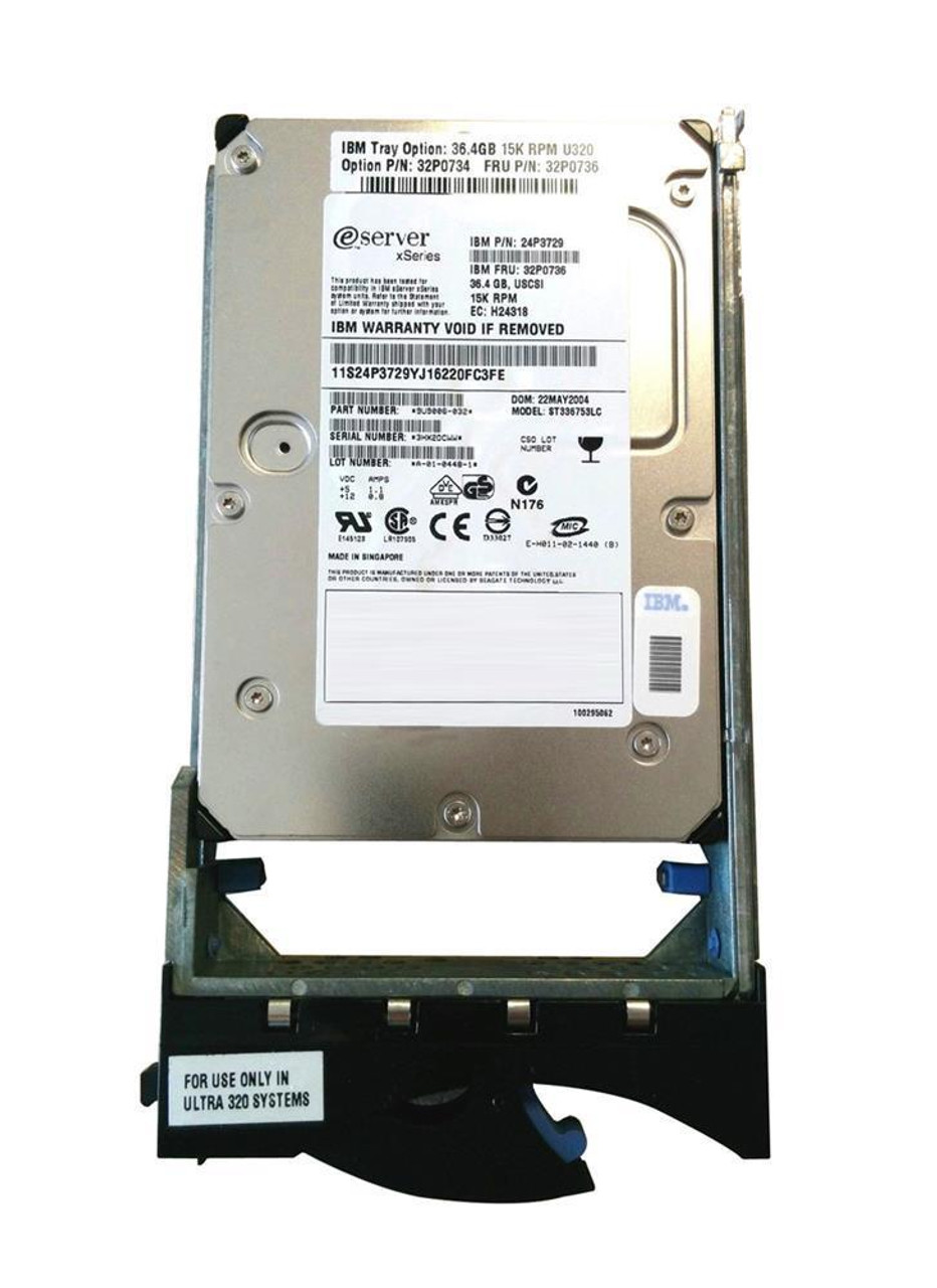 32P0734-4 IBM 36.4GB 15000RPM Ultra-320 SCSI 80-Pin Hot Swap 3.5-inch  Internal Hard Drive