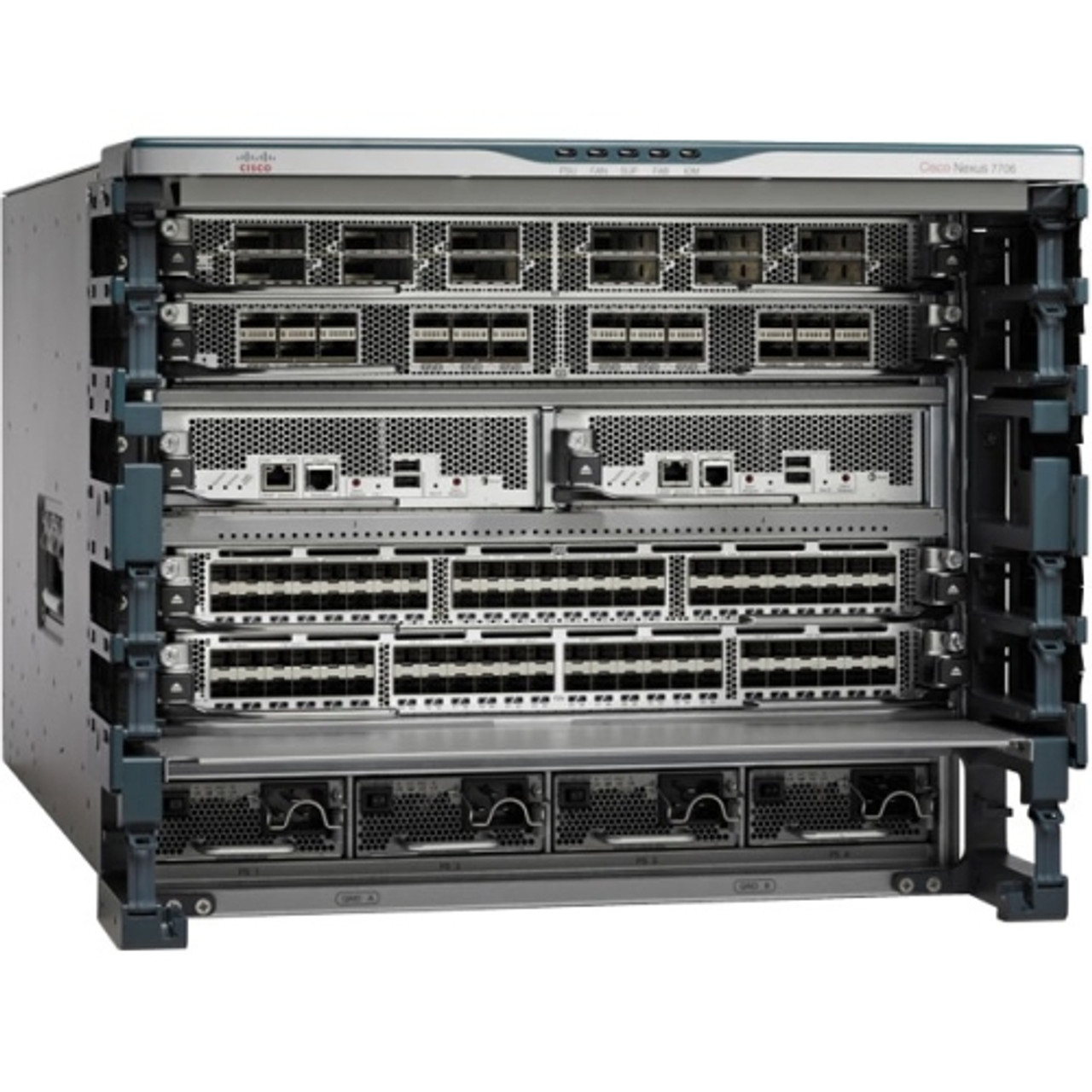 N77-C7706-B23S2E Cisco Nexus 7706 6-Ports Expansion Slots Switch Fabric Manageable Layer2 Rack-mountable 9U Switch Chassis (Refurbished)