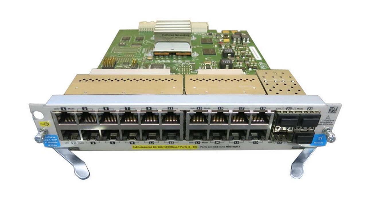 J8705AS HP ProCurve 5400zl 20-Ports 10/100/1000Base-T RJ-45 Switch Expansion Module with 4x SFP (mini-GBIC) Ports