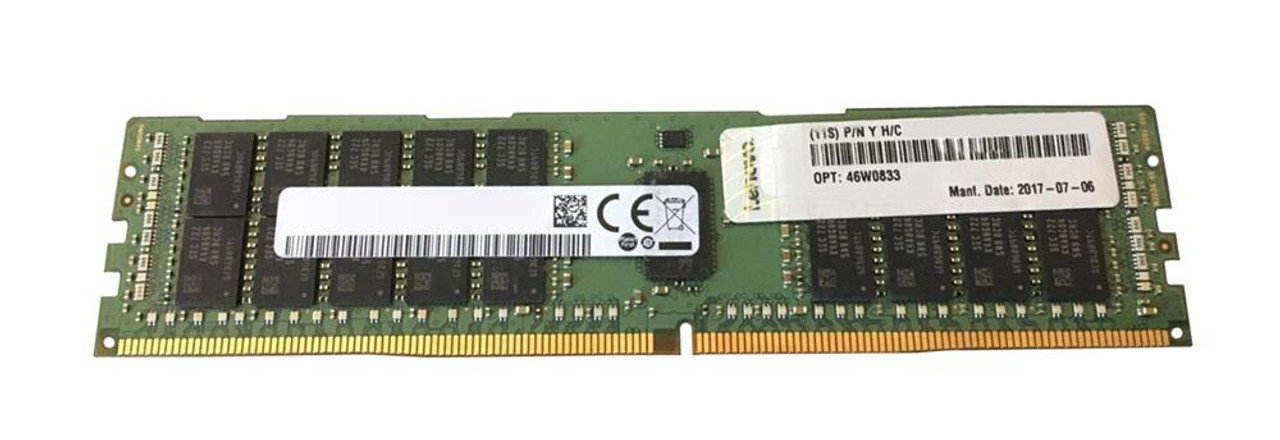 46W0833 Lenovo 32GB PC4-19200 DDR4-2400MHz Registered ECC CL17 288-Pin DIMM 1.2V Dual Rank Memory Module