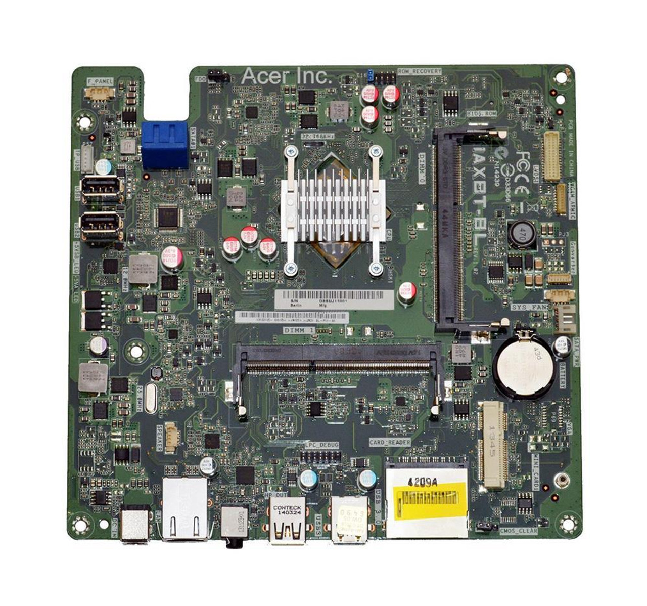 DBSWB11002 Acer System Board (Motherboard) 2.41GHz With Intel Celeron J1800 Processor for Aspire 19.5 Zc-606 All-in-One (Refurbished)