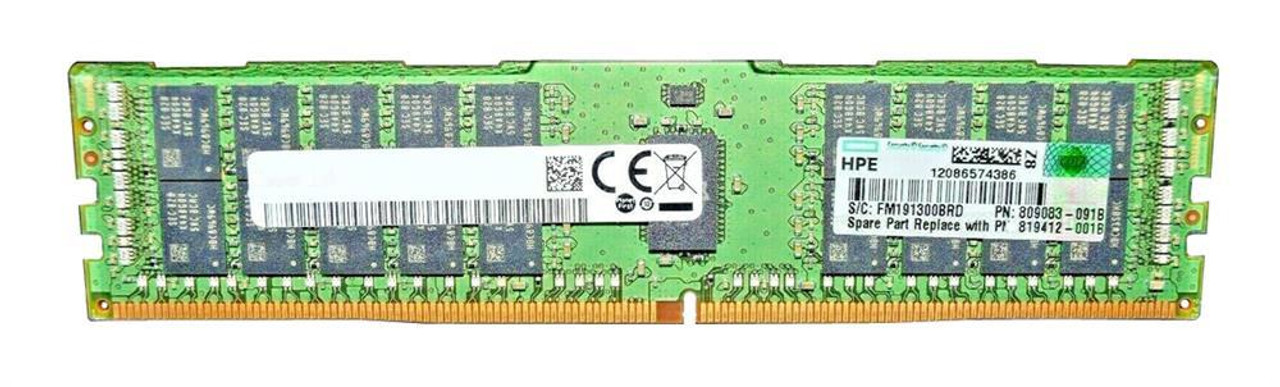 819412-001 HPE 32GB PC4-19200 DDR4-2400MHz Registered ECC CL17 288-Pin DIMM 1.2V Dual Rank Memory Module