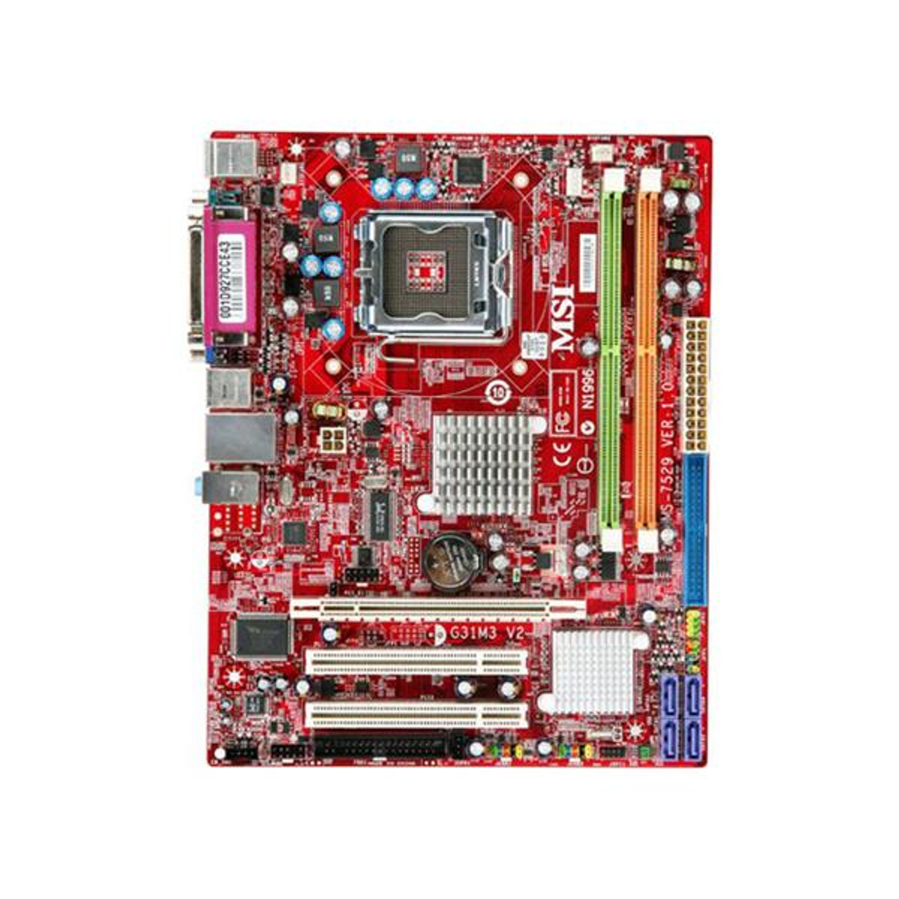 G31M3FV2 MSI G31 Express Lga775 Dc Max-4GB Cpnt DDR2 Matx Pcie16 2pci Vid Snd Gbe (Refurbished)