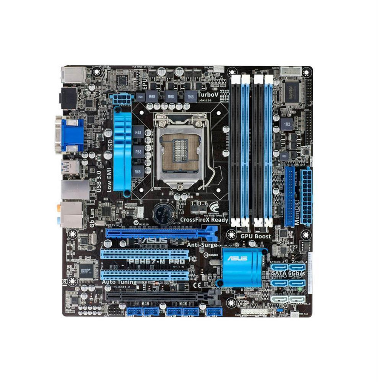 90-MIBEBA-G0EAY0DZ ASUS P8H67-M Intel H67 Socket 1155 DDR3 2x PCIe 2.0 x16 ATX Motherboard (Refurbished)