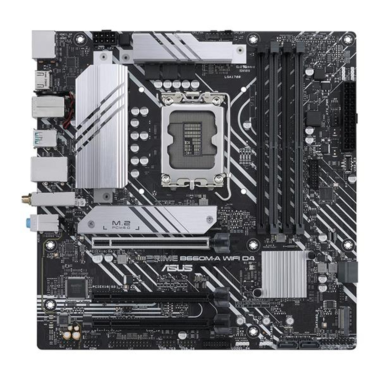 90MB1AE0-M0EAY0 ASUS Prime B660M-A WIFI D4 Socket LGA1700 Intel12thgen PCIe 4.0 DDR4 MATX Motherboard (Refurbished)