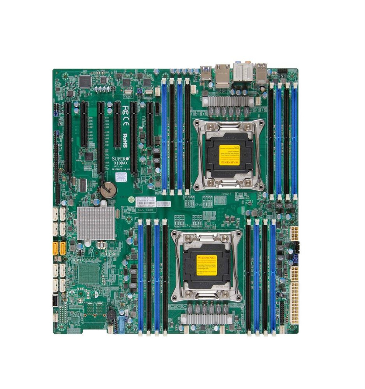 X10DAXO SuperMicro Dual Socket R3 LGA 2011 Xeon E5-2600 v4 / v3 Intel C612 Chipset DDR4 16 x DIMM 10 x SATA 6Gbps E-ATX Server Motherboard (Refurbished)