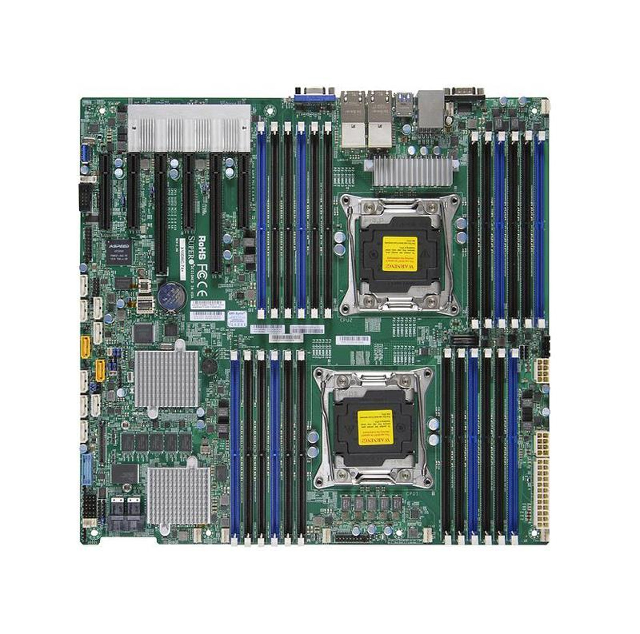 X10DRIT4O SuperMicro Dual Socket R3 LGA 2011 Xeon E5-2600 v4 / v3 Intel C612 Chipset DDR4 24 x DIMM 10 x SATA 6Gbps EE-ATX Server Motherboard (Refurbished)