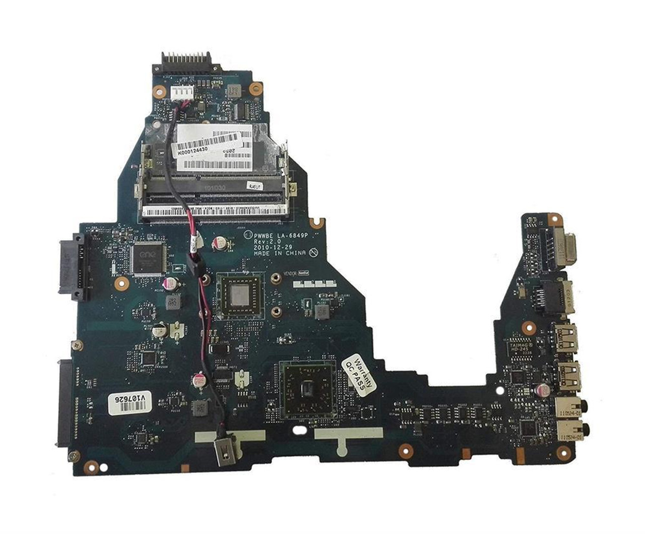 K000128550 Toshiba System Board (Motherboard) for Satellite C655D (Refurbished)