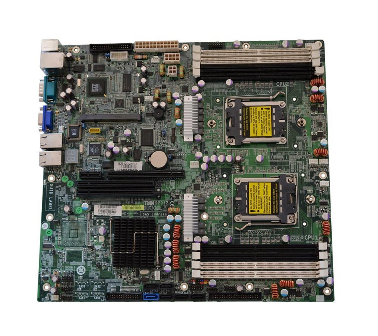 S2912G2NR Tyan Atx Dual SocketF DDR2-667MHz PCI Express x16 with SATA Video Gigabit Lan RoHS Compliant (Refurbished)